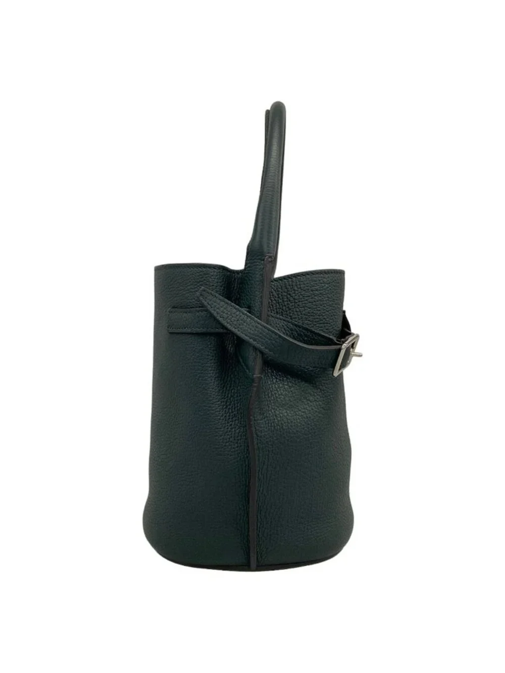 Celine Tote Big Bucket Nano Dark Green Leather